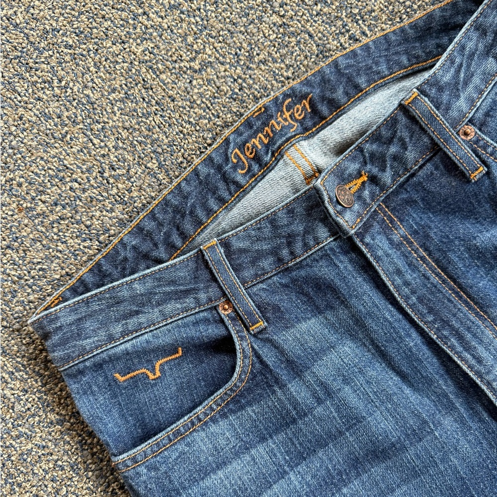 Kimes Ranch Women's Flare Jeans - Dark Blue
